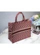 DIOR BOOK TOTE QBLIQUE BURGUNDY LARGE